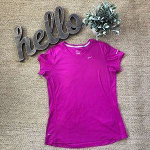 Nike Dri Fit Running Tee Magenta